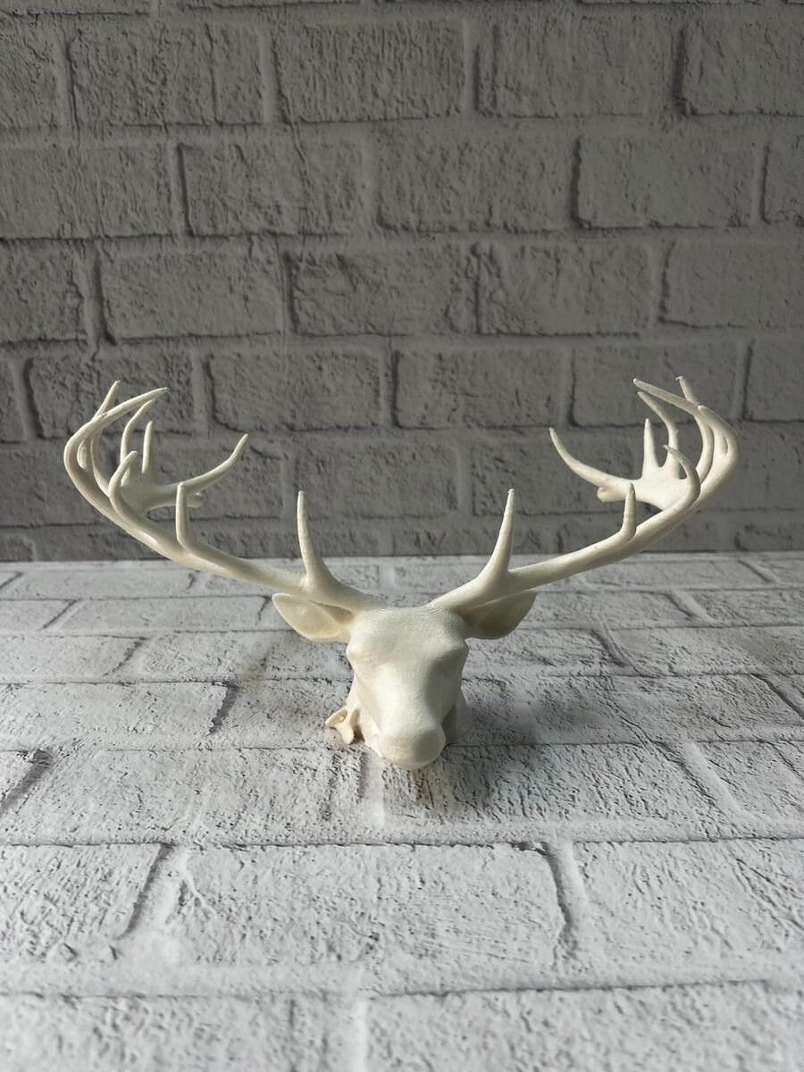 Dekoratif Geyik Başı Heykel 25 cm Modern Minimal Tasarım