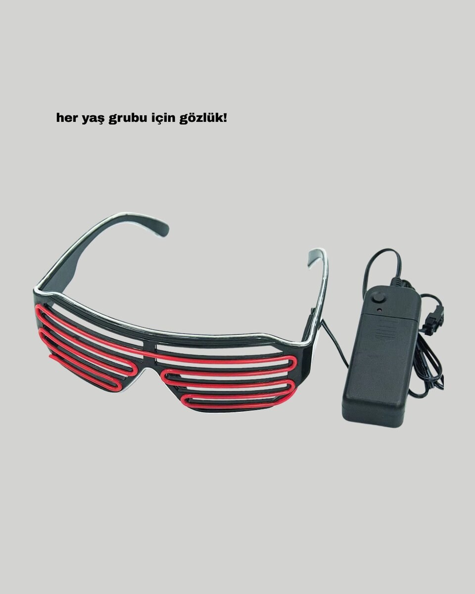 Dikkat Çeken Tasarımlı LED Işıklı Eğlence Gözlüğü