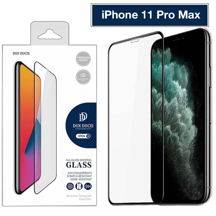 Dux Ducis iPhone 11 Pro Max Tempered Cam Ekran Koruyucu 10D Full Kaplama-(1903)