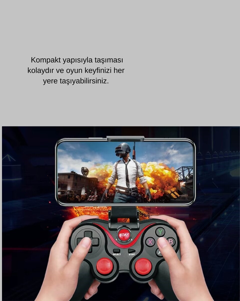 Ergonomik Tasarımlı Şarjlı Kablosuz Gamepad