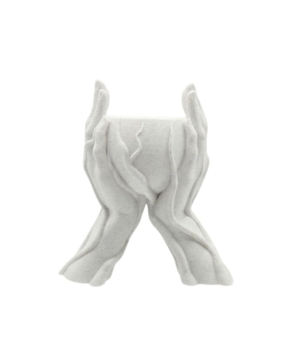 Estetik El Figürlü Dekoratif 3D Baskı Vazo Saksı Ev Dekorasyonu