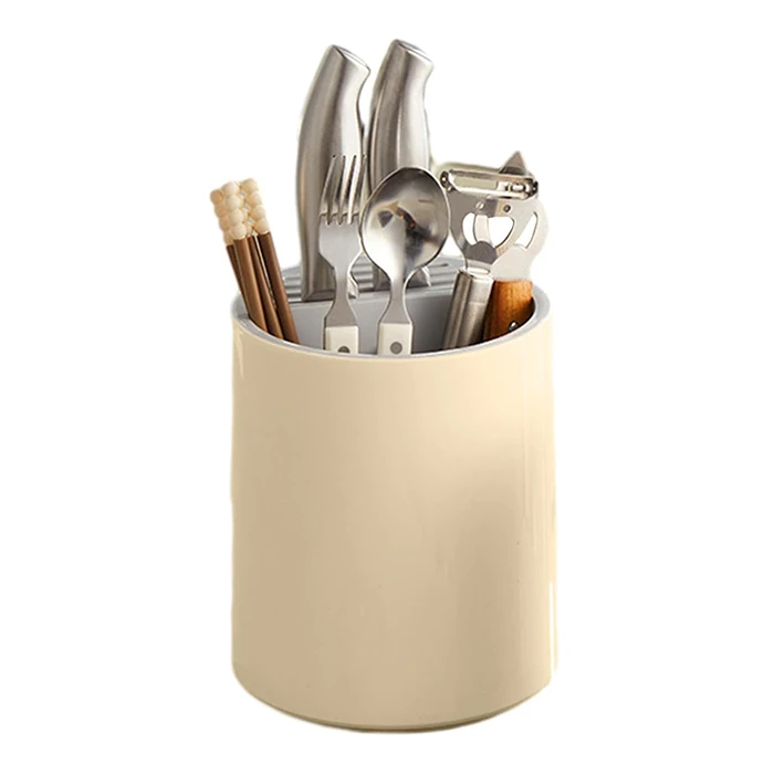 EZERE Çatal - Bıçak - Kaşık Saklama Ve Kurutma Kutusu Dönebilen Mutfak Düzenleyici-(1903)