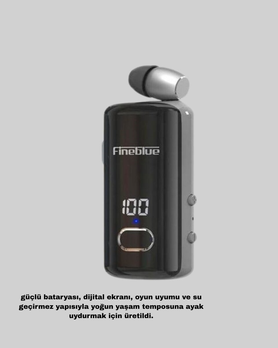Fineblue F580 Suya Dayanıklı Bluetooth 5.3 Kulaklık Dijital Ekranlı