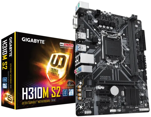 GIGABYTE H310M-S2 DDR4 SATA3 PCIe 16X v3.0 1151p v2 mATX