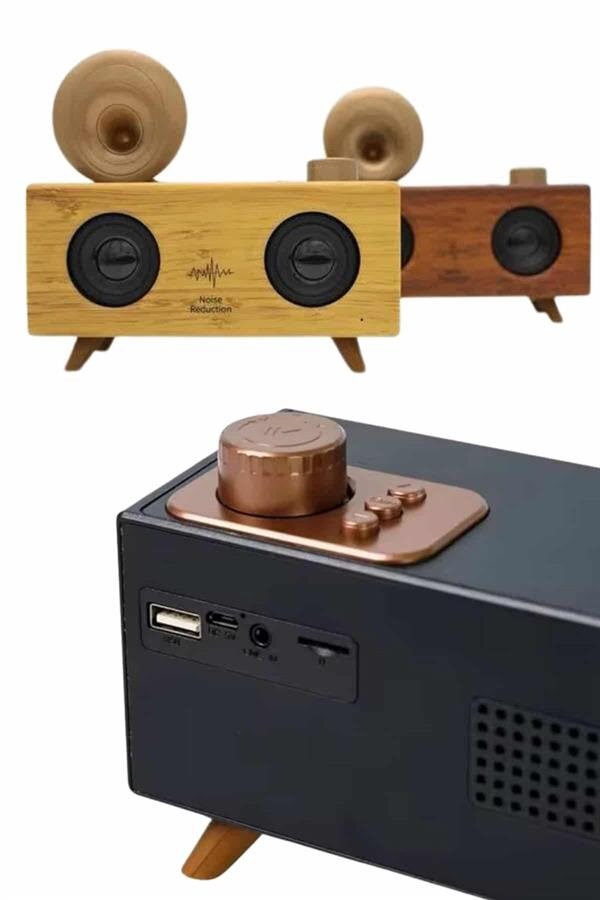 Gramafon Radyo Bluetooth Hoparlör Nostaljik Radyo FM Radyo