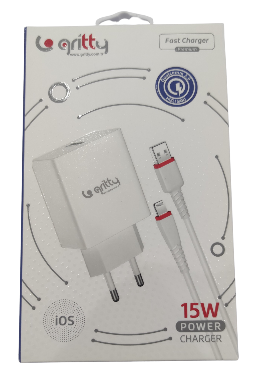 GRİTTY 15W İOS  FAST CHARGER ( MAVİ )