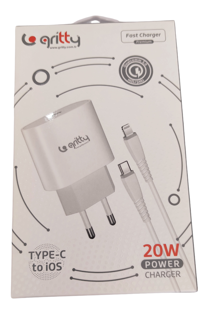 GRİTTY TYPE-C TO İOS ŞARJ CİHAZI 20W 