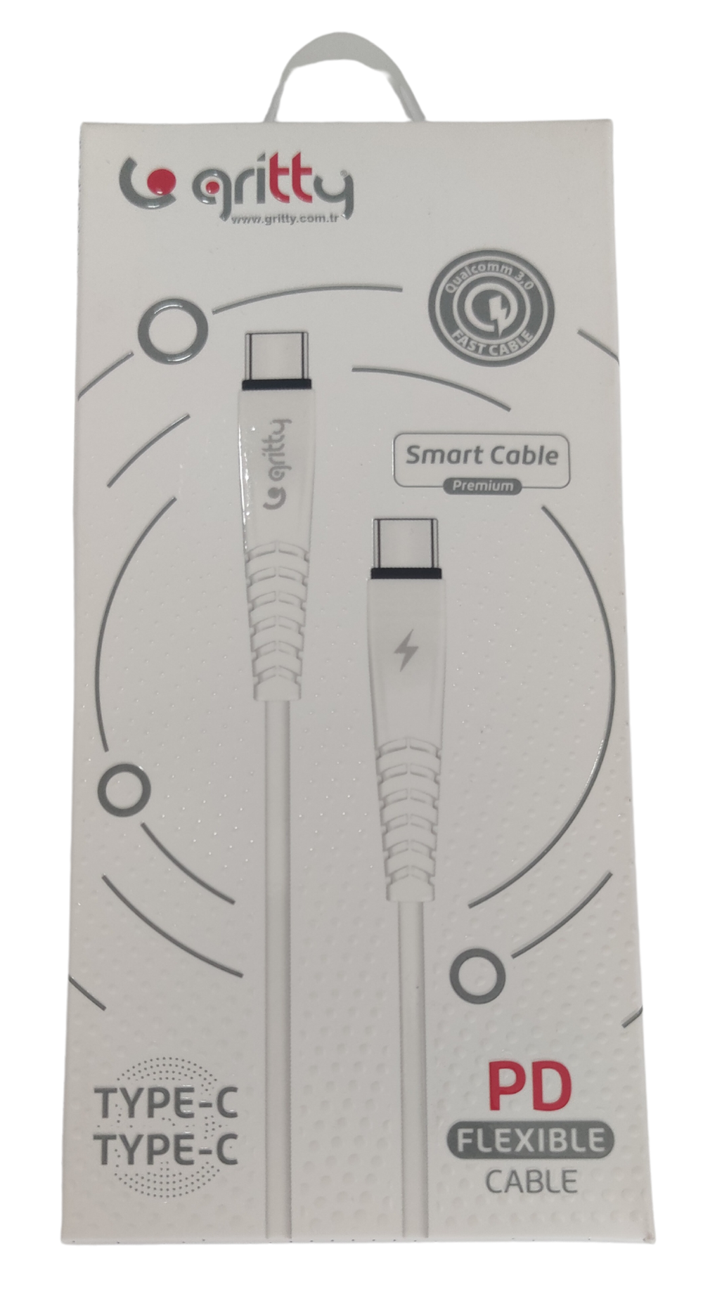 GRİTTY TYPE-C TO TYPE-C PD ŞARJ KABLOUSU