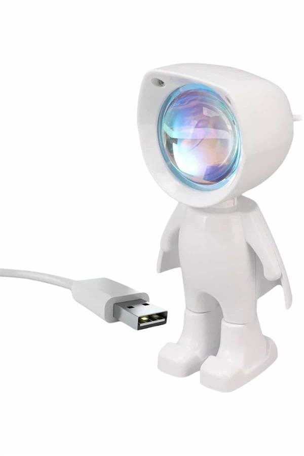 Gün Batımı Projektör Lamba Astronot Görünümlü Dekoratif Masa Lambası