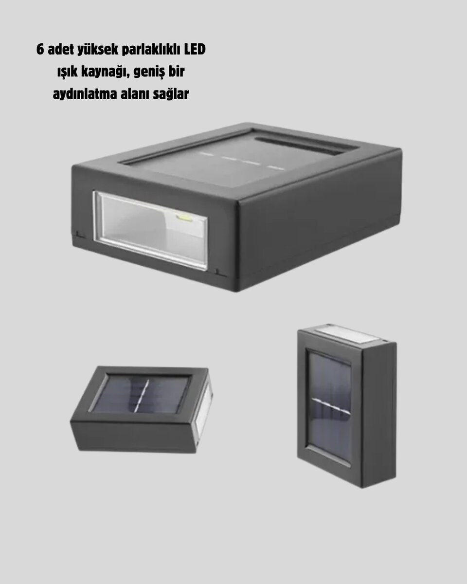 Güneş Enerjili 6 LED Solar Lamba – Fotoselli, Su Geçirmez ve Çevre Dostu Bahçe Işığı