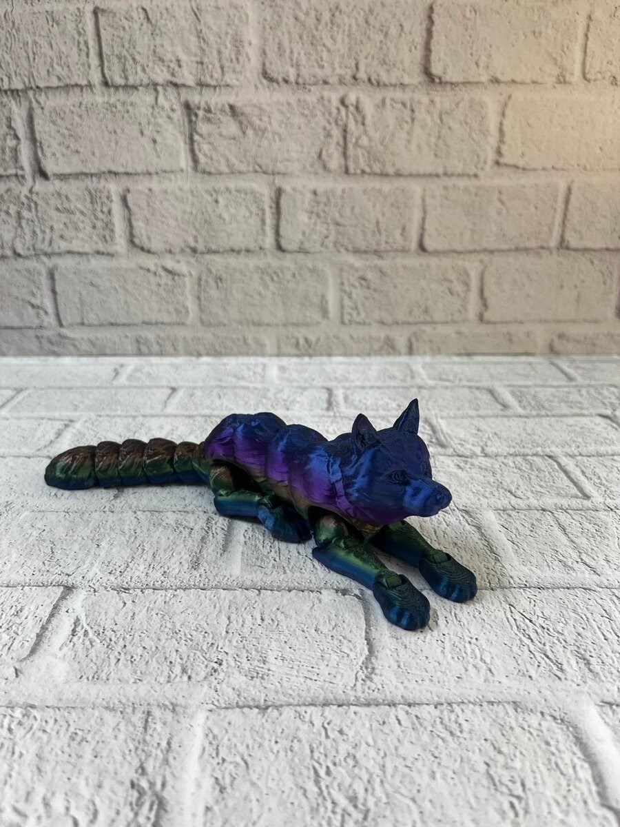 Hareketli Kurt Rainbow dekoratif esnek figür 10x24 cm