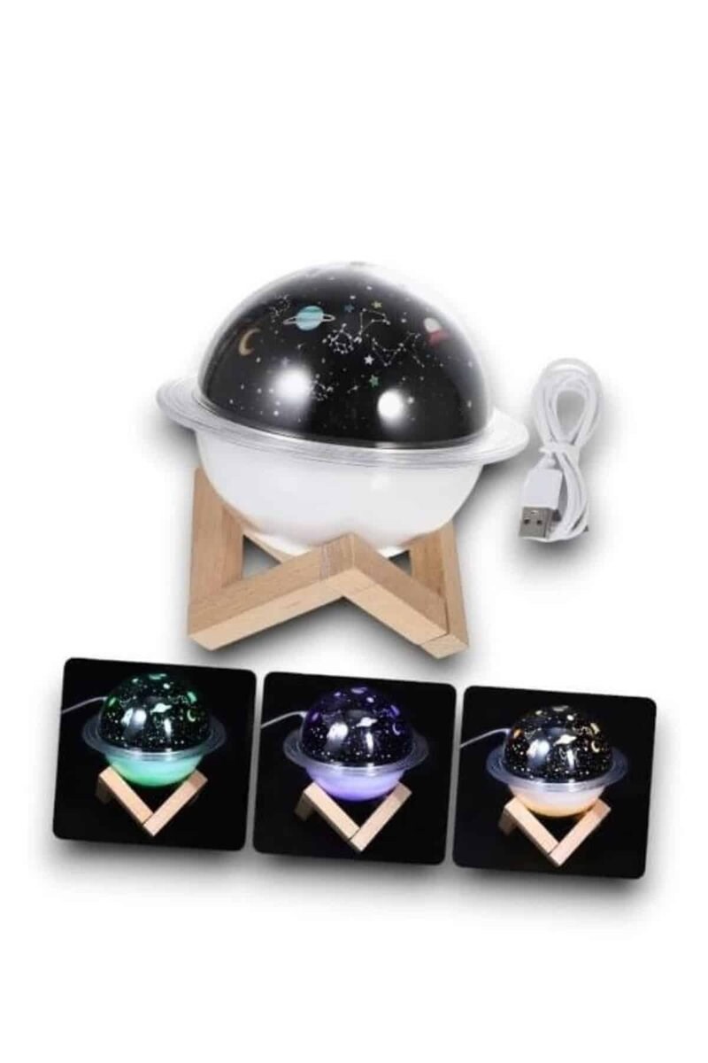 Hava Nemlendirici Led Işıklı Gece Lambası Yıldız Görünümlü Renk Değiştiren