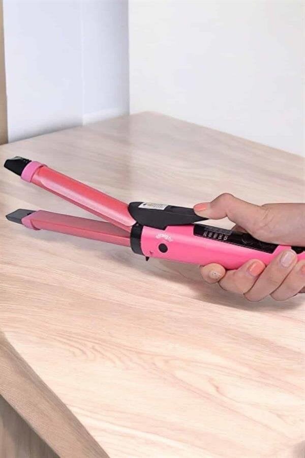 Hem Düzleştirici Hem Maşa Saç Şekillendirici