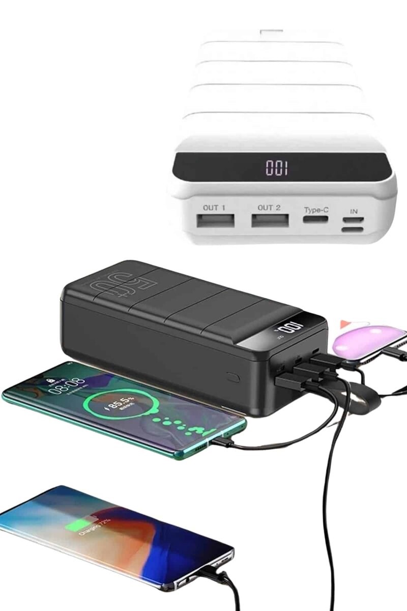 Hızlı Taşınabilir 50.000 Mah Powerbank Led Ekran Android ve İOS Uyumlu Yeni Nesil
