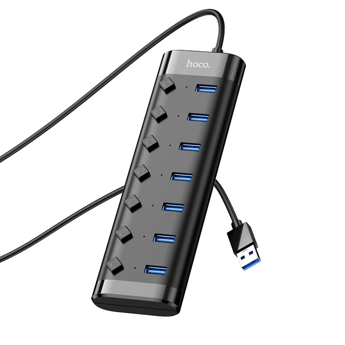 Hoco HB40 7xUSB 2.0 Anahtarlı USB Hızlı Şarj ve Veri Okuyucu-(1903)