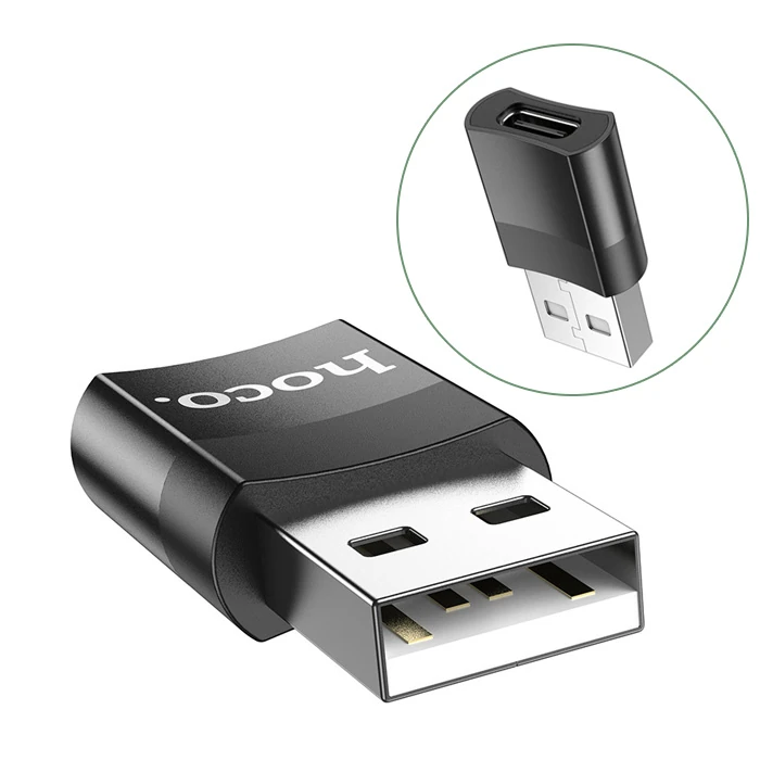 HOCO UA17 Dişi Type-C to Erkek USB Dönüştürücü Çevirici Adaptör-(1903)