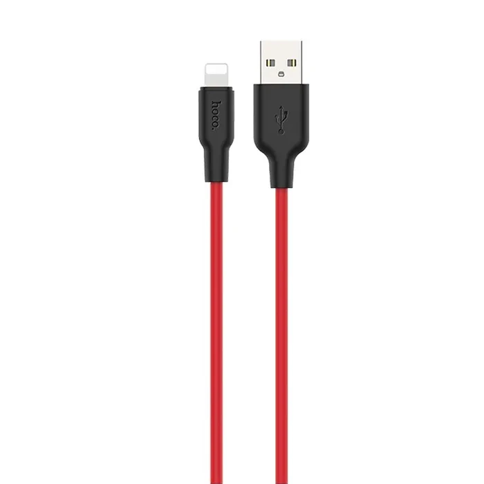 HOCO X21 Plus USB to iPhone Lightning Silikon Hızlı Şarj ve Data Kablosu-(1903)