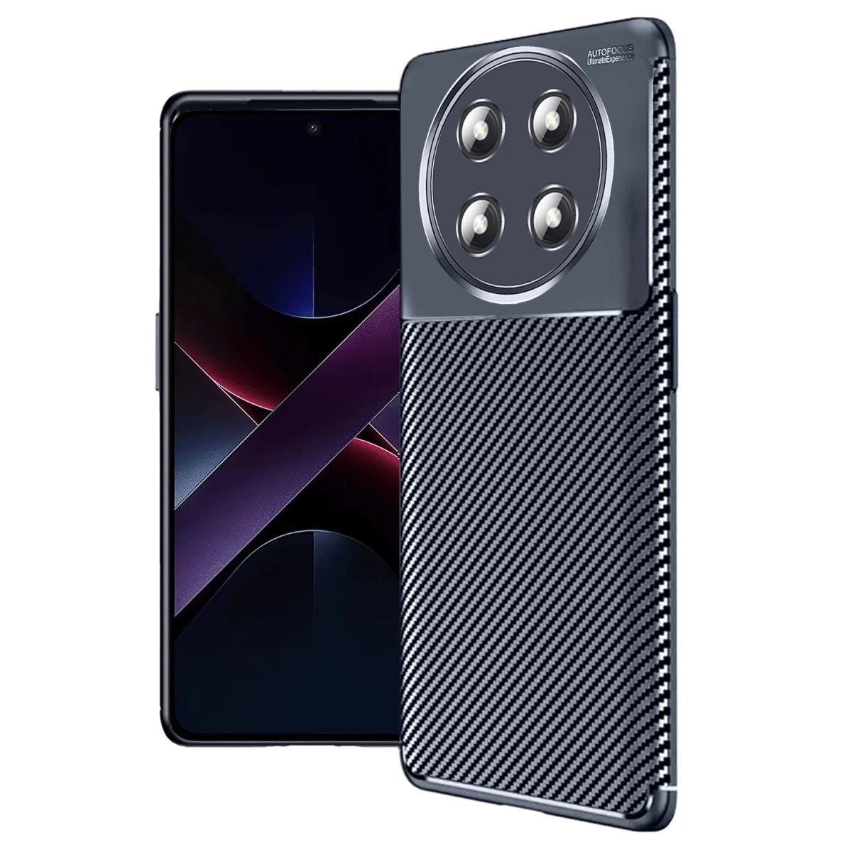 Honor Magic 7 Lite Kılıf Auto Focus Karbon Kapak - Lacivert