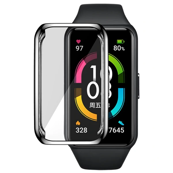 Huawei Honor Band 6  360 Koruma Ultra İnce Silikon Kılıf-(1903)