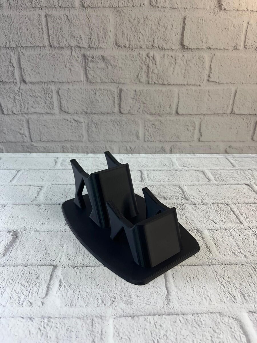 İkili Gamepad Tutucu Siyah 7x18 cm Masa ve Raf Düzeni