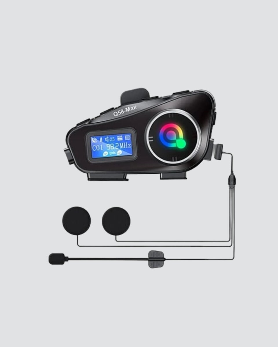 IP65 Suya Dayanıklı Kask Bluetooth Kulaklık LCD Ekranlı