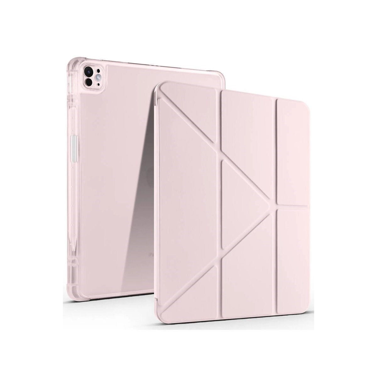 İpad Air 13 (2024) Kılıf Kalemlikli Mars Tablet Kılıfı - Rose Gold