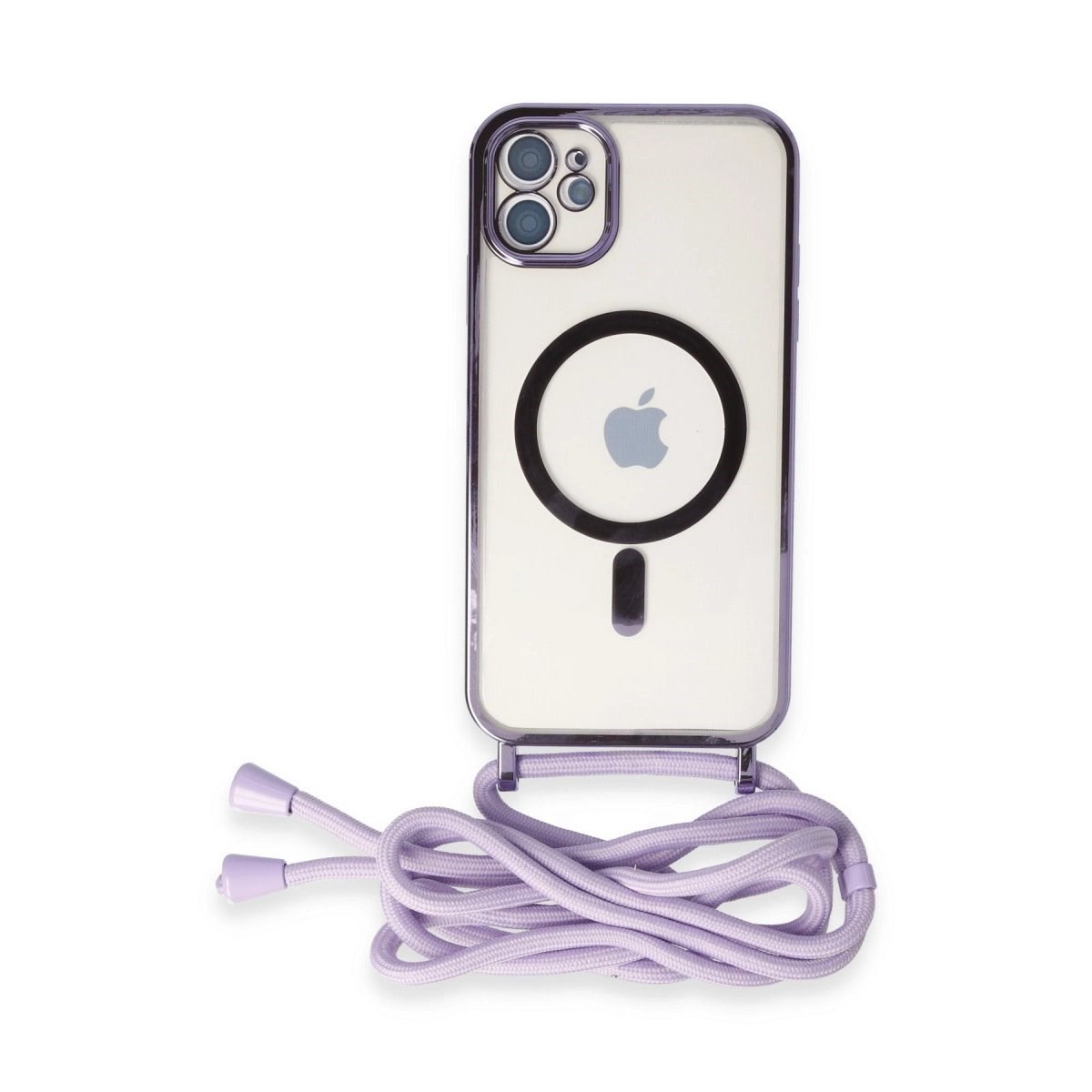 İphone 11 Kılıf Divo Lazer Askılı Magsafe Kapak - Lila