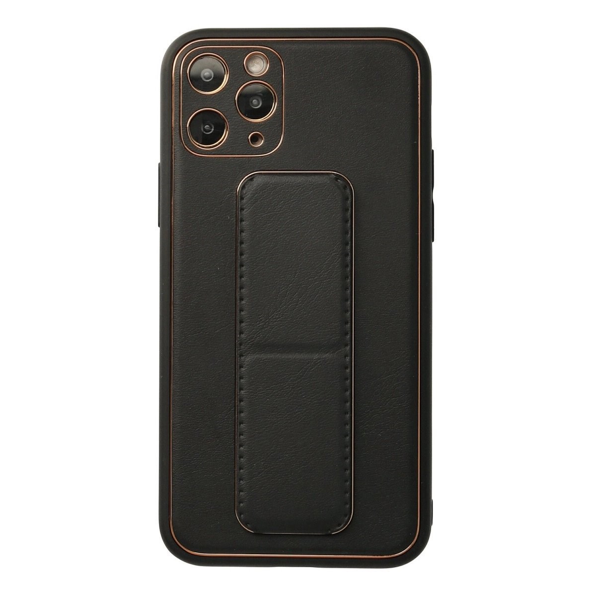 İphone 11 Pro Kılıf Coco Deri Standlı Kapak - Siyah