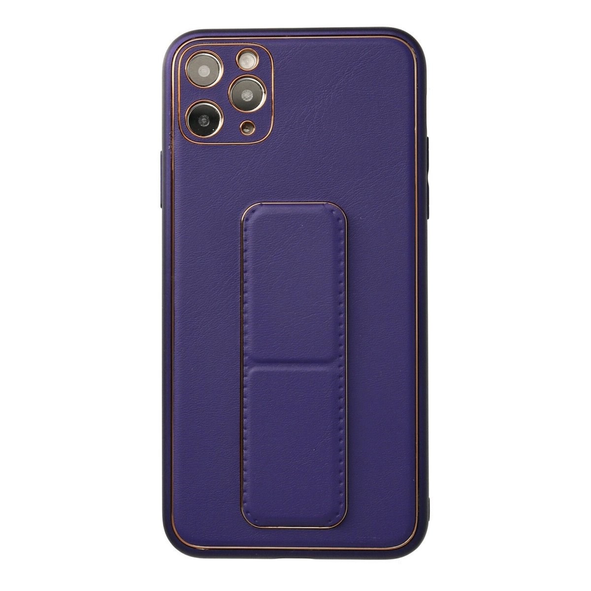 İphone 11 Pro Max Kılıf Coco Deri Standlı Kapak - Mor