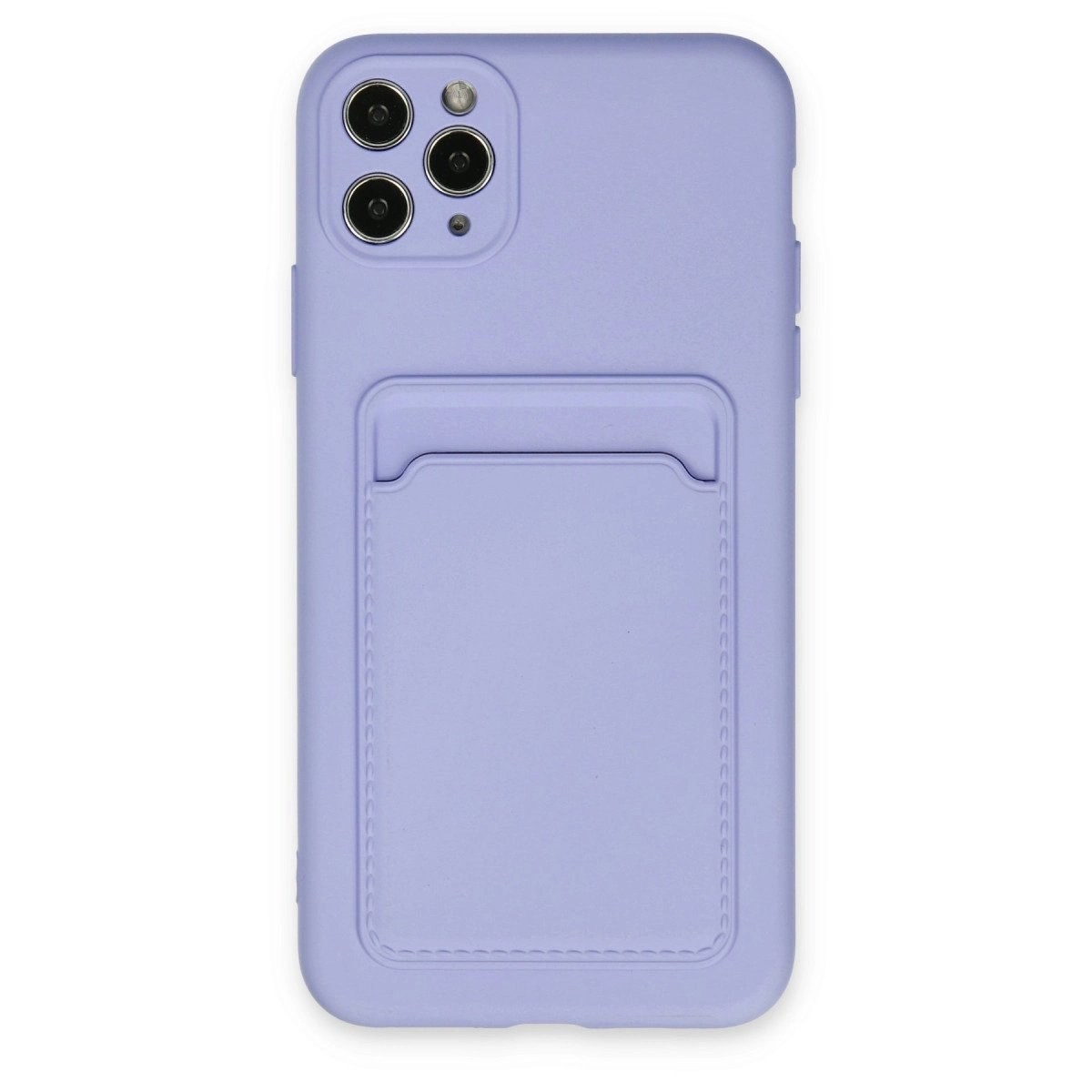 İphone 11 Pro Max Kılıf Kelvin Kartvizitli Silikon - Lila