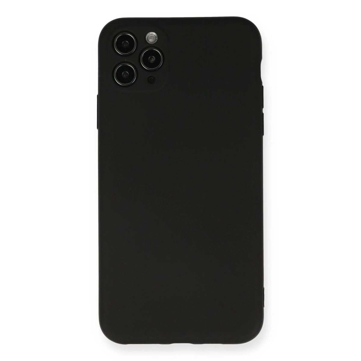 İphone 11 Pro Max Kılıf Nano İçi Kadife Silikon - Siyah
