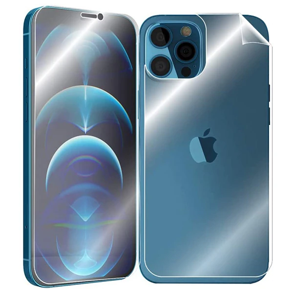 İPhone 12 Pro Max 6.7 Film Ön Arka Full Koruyucu Membran Nano Hidrojel Koruyucu Set-(1903)