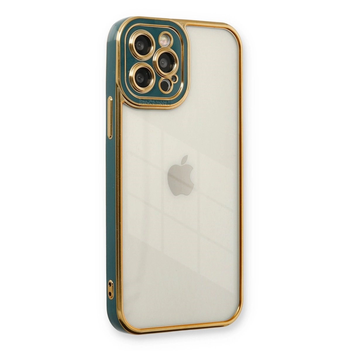 İphone 12 Pro Max Kılıf Liva Lens Silikon - Yeşil