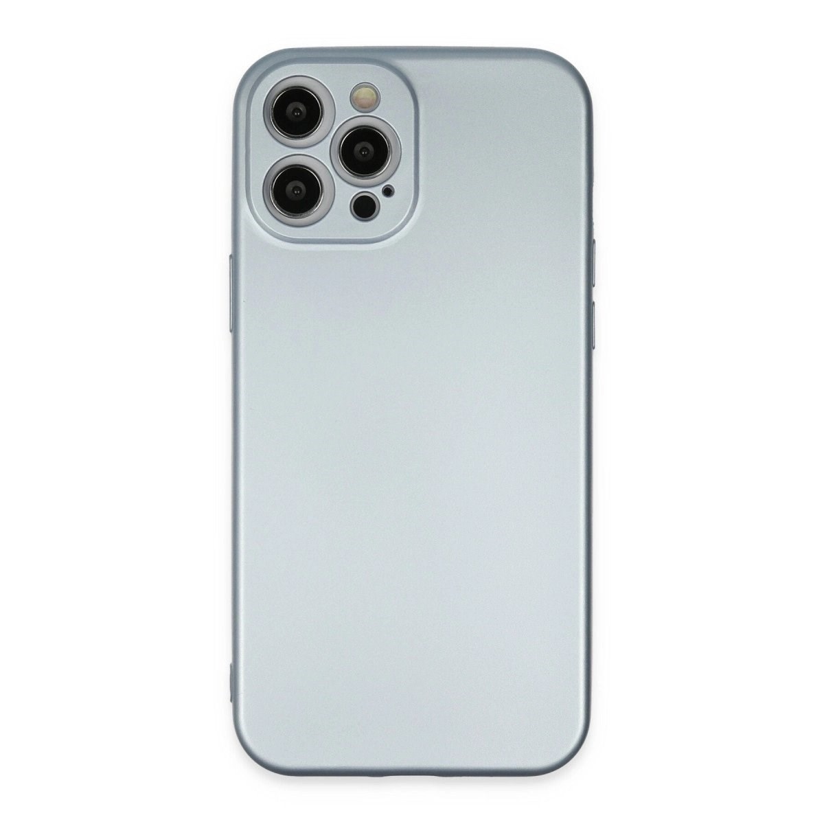 İphone 12 Pro Max Kılıf Nano İçi Kadife Silikon - Sky Blue