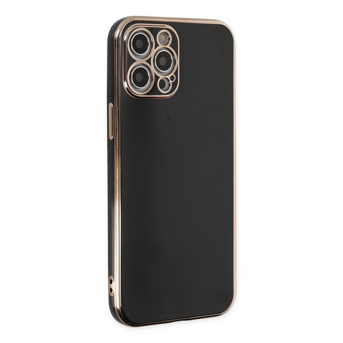 İphone 12 Pro Max Kılıf Volet Silikon - Siyah