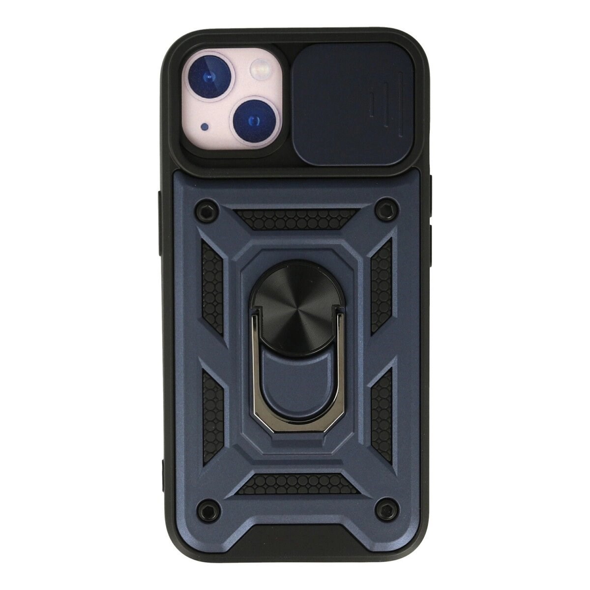 İphone 13 Kılıf Pars Lens Yüzüklü Silikon - Lacivert
