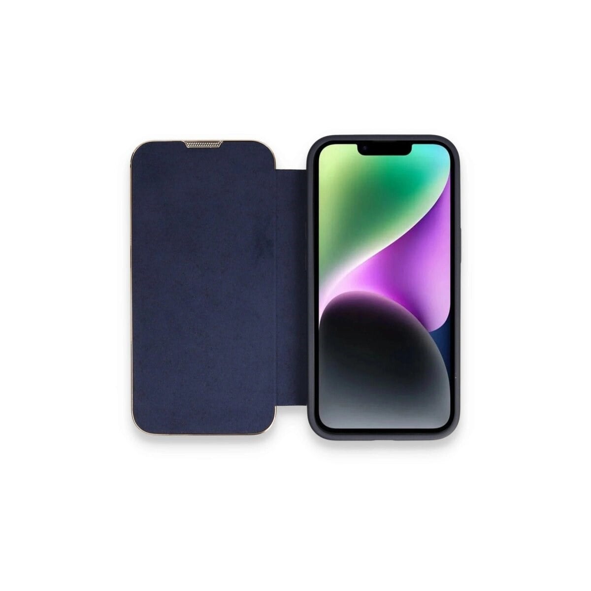 İphone 13 Pro Kılıf Dolpin Kapaklı - Lacivert