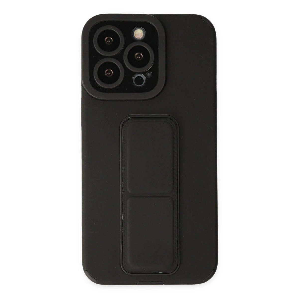 İphone 13 Pro Kılıf Mega Standlı Silikon - Siyah