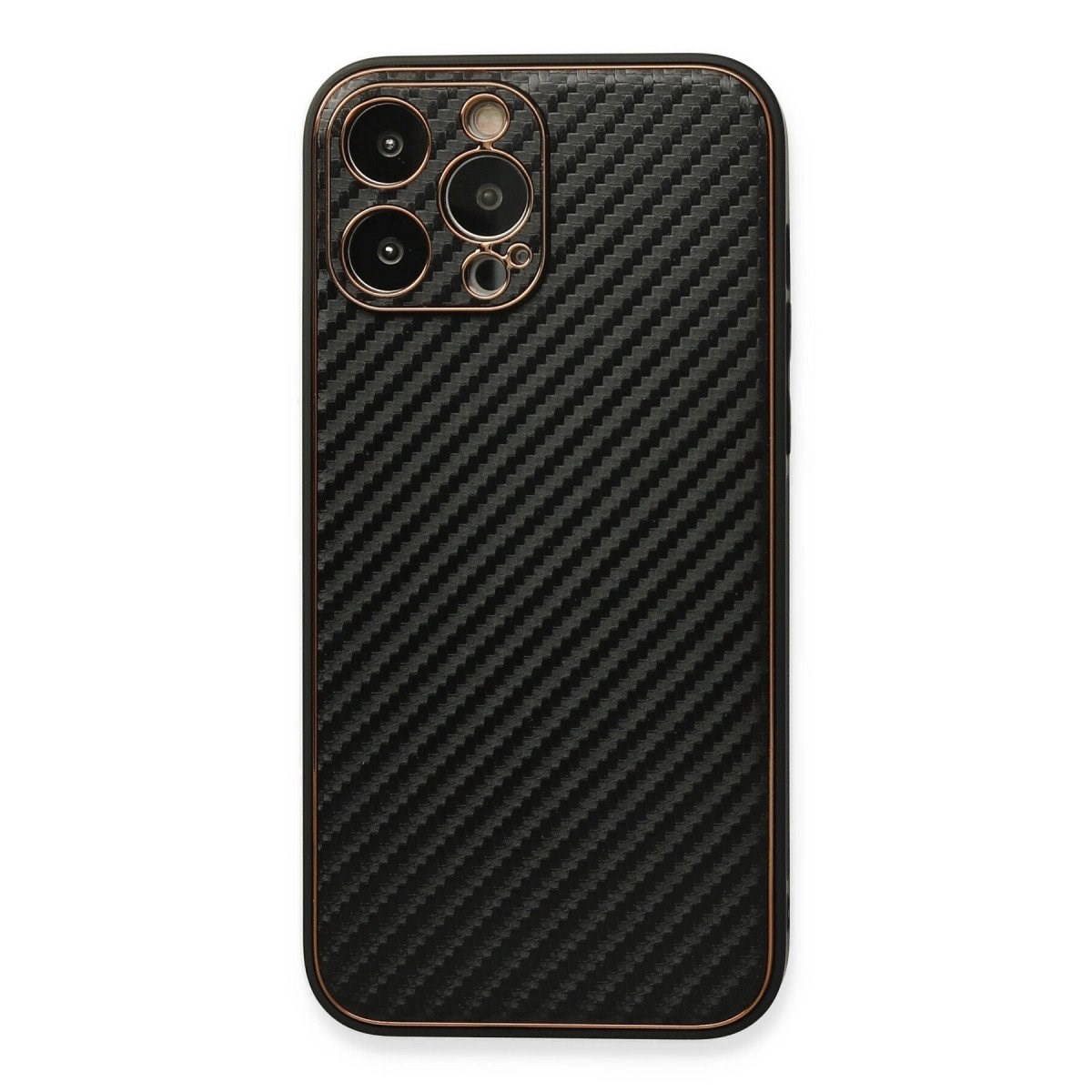 İphone 13 Pro Max Kılıf Coco Karbon Silikon - Siyah