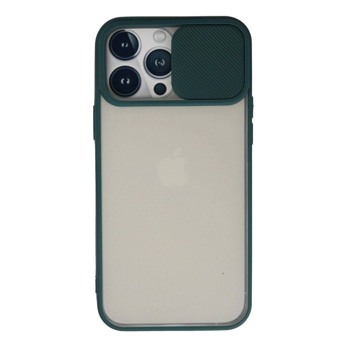 İphone 13 Pro Max Kılıf Palm Buzlu Kamera Sürgülü Silikon - Yeşil