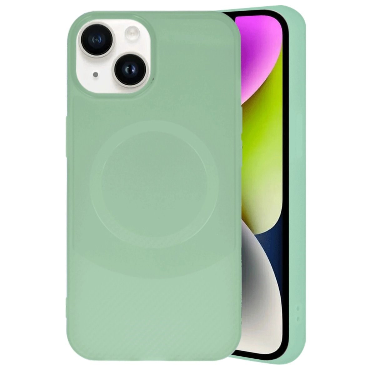 İphone 14 Kılıf Maya Karbon Kapak - Su Yeşili