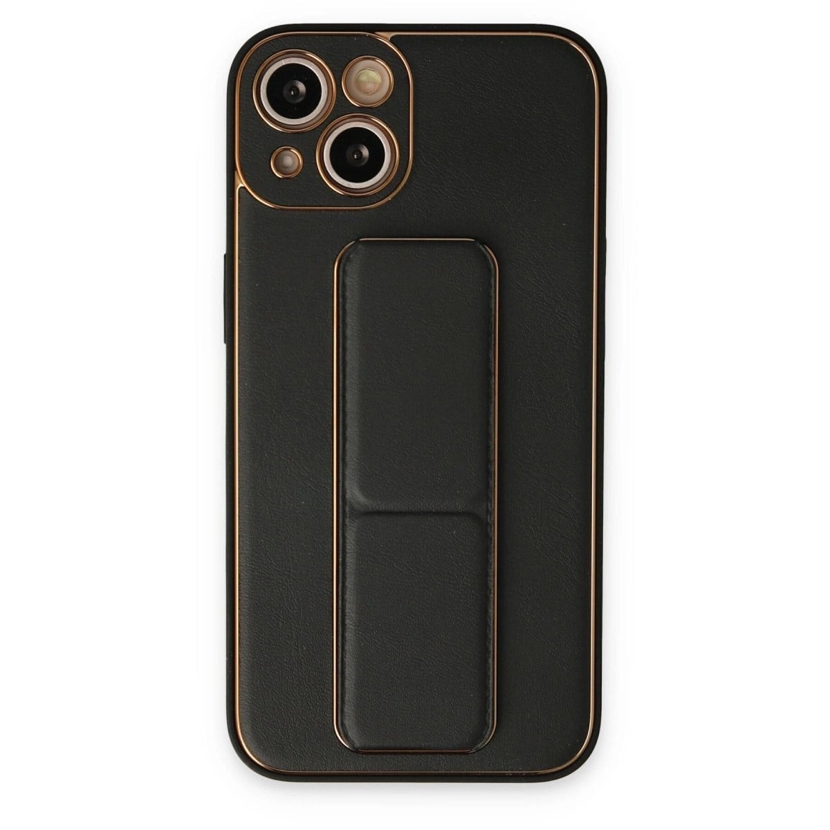 İphone 14 Plus Kılıf Coco Deri Standlı Kapak - Siyah