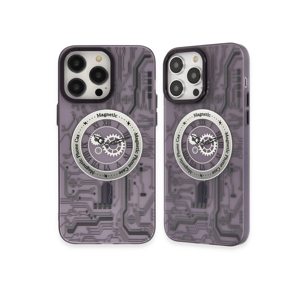 İphone 14 Pro Kılıf Apollo Magneticsafe Desenli Kapak - Apollo Mor - 5