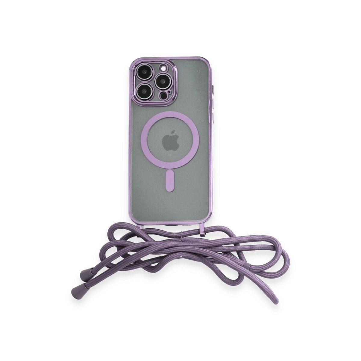 İphone 14 Pro Kılıf Divo Lazer Askılı Magsafe Kapak - Lila