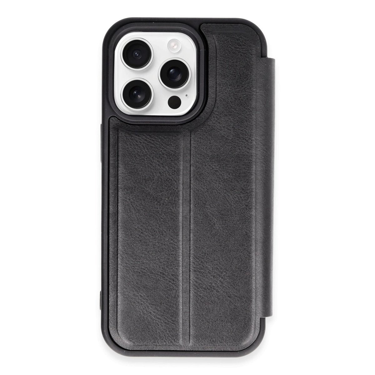 İphone 14 Pro Max Kılıf Flip Cover - Siyah