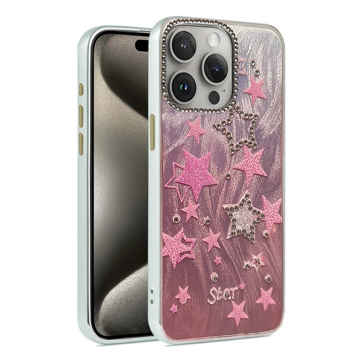 İphone 15 Pro Kılıf Blade Aynalı Desenli Kapak - Desen 7