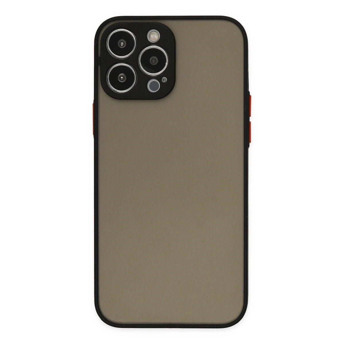 İphone 15 Pro Kılıf Montreal Silikon Kapak - Siyah