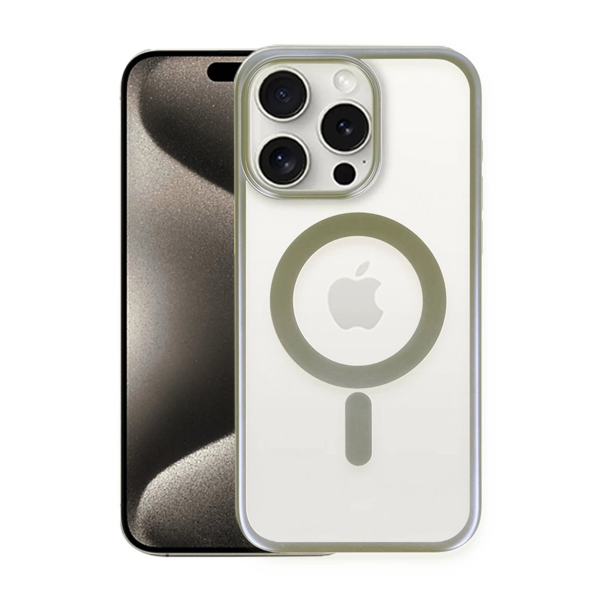 İphone 15 Pro Max Kılıf Erozi Magsafe Kapak - Gri