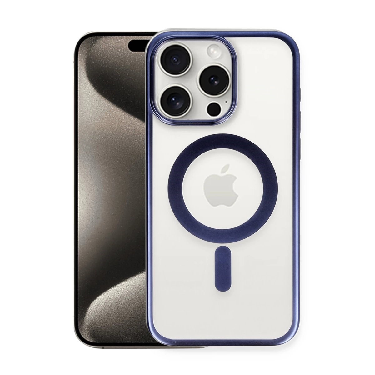 İphone 15 Pro Max Kılıf Erozi Magsafe Kapak - Lacivert