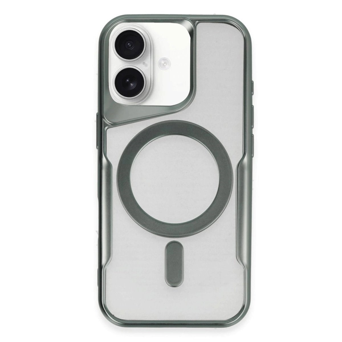 İphone 16 Kılıf Boyi Magsafe Silikon Kapak - Yeşil